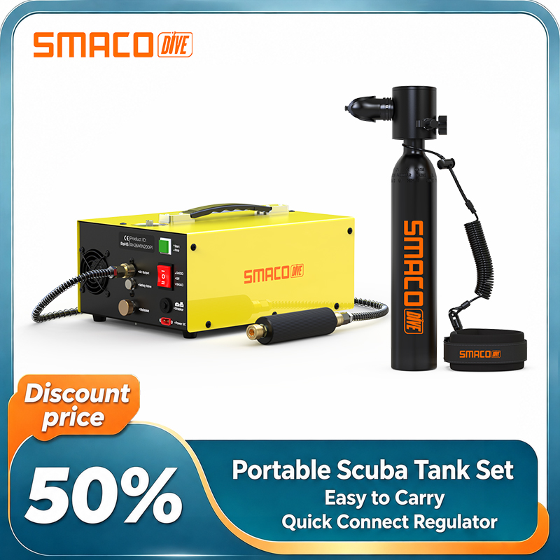 SMACO Mini Scuba Diving Tank S - Snorkel Set review and price
